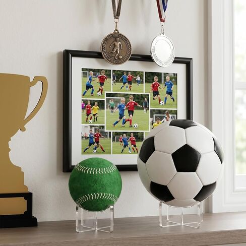 JJUNW 6Pack Small Ball Holder, Acrylic Ball Stand for Display, Tennis Ball-Display Box Acrylic Display Stand for Softball Baseball Golf Balls and Field Hockey Balls in Kuwait