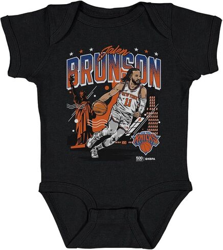 500 LEVEL Jalen Brunson New York Knicks Skyline One-Piece Infant Bodysuit in Saudi Arabia