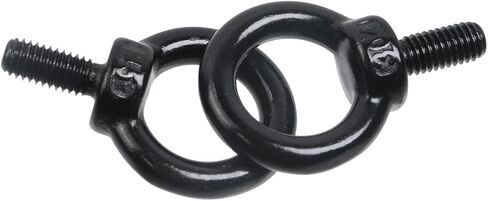 Crapyt 10 Pcs M4 Male Thread Machinery Shoulder Lifting Eye Bolts, Marine Grade 304 Stainless Steel Lifting Ring Eyebolt(M4, Black) in Saudi Arabia