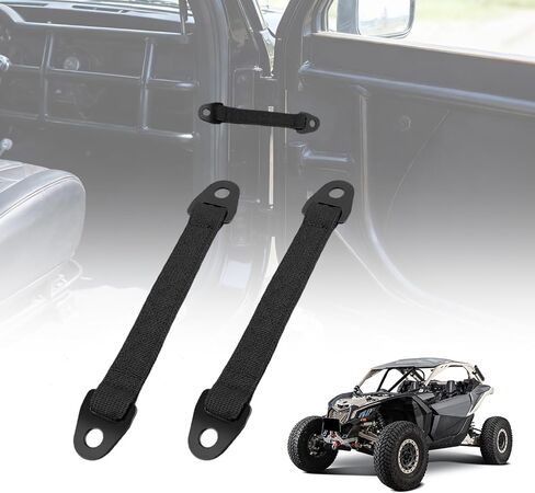 Heavy-Duty Door Limit Straps for Can,Am Defender&Defender Max Limited,Extra-Long Design for Wider Door Opening,Reinforced Nylon&Quick-Connect Hardware 2-Pack (2020-Present) in Saudi Arabia