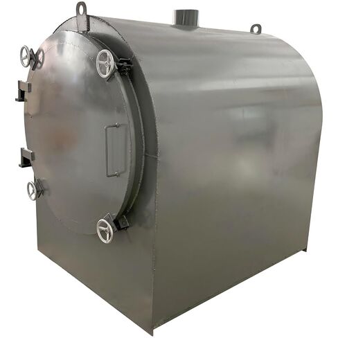TECHTONGDA Charcoal Making Machine 200℃-500℃ Carbonization Oven Horizontal Carbonization Furnace with Flue Gas Recirculation System, for Wood, Bamboo, Coconut Shell, Peanut Shell, Corn Cob in Saudi Arabia