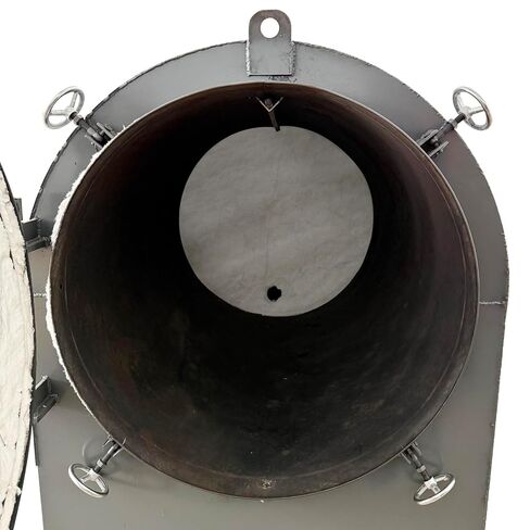 TECHTONGDA Charcoal Making Machine 200℃-500℃ Carbonization Oven Horizontal Carbonization Furnace with Flue Gas Recirculation System, for Wood, Bamboo, Coconut Shell, Peanut Shell, Corn Cob in Saudi Arabia