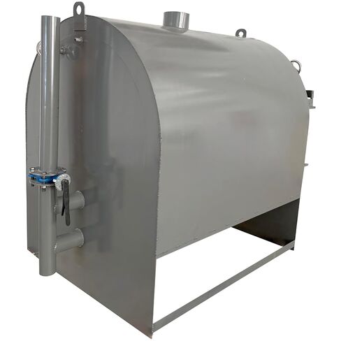 TECHTONGDA Charcoal Making Machine 200℃-500℃ Carbonization Oven Horizontal Carbonization Furnace with Flue Gas Recirculation System, for Wood, Bamboo, Coconut Shell, Peanut Shell, Corn Cob in Saudi Arabia