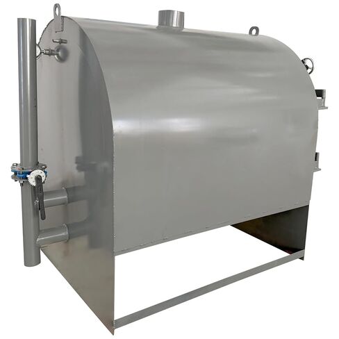TECHTONGDA Charcoal Making Machine 200℃-500℃ Carbonization Oven Horizontal Carbonization Furnace with Flue Gas Recirculation System, for Wood, Bamboo, Coconut Shell, Peanut Shell, Corn Cob in Saudi Arabia