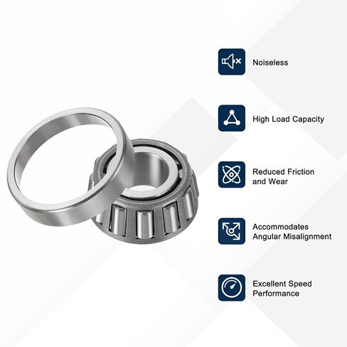uxcell 1 Set 25877/25821 Tapered Roller Bearing Cone and Cup Set, 1.375" Bore x 2.875" OD x 0.9375" Width, Chrome Steel Taper Bearing Set in Saudi Arabia