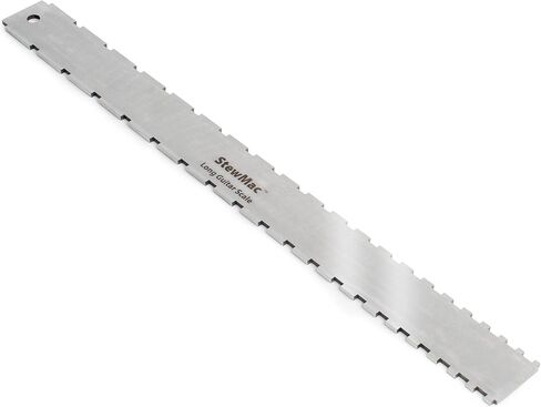 StewMac Precision Notched Straightedge for Guitar - Stainless Steel Machined Guitar Straight Edge Tool - 2-in-1 Tool for Checking Fretboard Flatness & Fret Leveling in Kuwait
