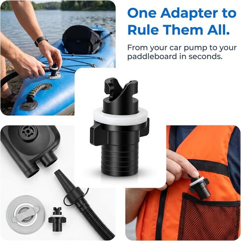 Air Valve A-dapter Halkey-Roberts Hose (HR) A-dapter Paddle Board Air Pump A-dapter HR Valve A-dapter Replacement for Naru valves on Wahoo and Wakoodai SUP (2 Pcs) in Saudi Arabia