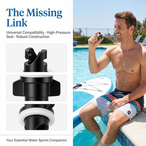 Air Valve A-dapter Halkey-Roberts Hose (HR) A-dapter Paddle Board Air Pump A-dapter HR Valve A-dapter Replacement for Naru valves on Wahoo and Wakoodai SUP (2 Pcs) in Saudi Arabia