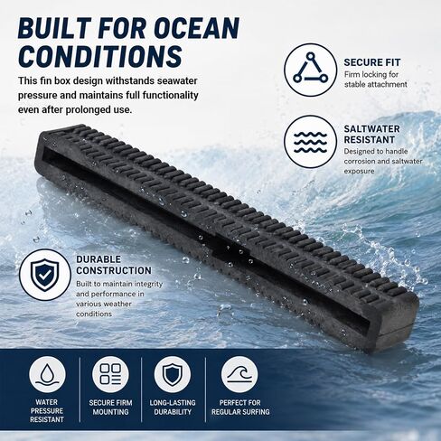 Surfboard Fin Box, 10 Inch Universal Longboard Surfboard Center Fin Box for Surfboard Use(Black) in Saudi Arabia