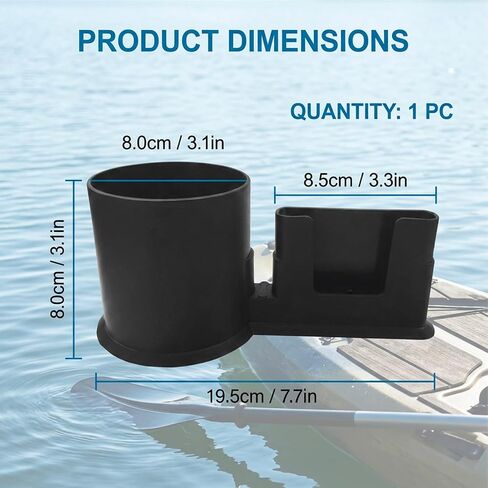 Paddle Board Cup Holder, Kayak Drink Holder, Paddleboard Accessories for Securing Drinks and Phones During Water Activities, Black Stand Up Paddle Board Cup Holder in Kuwait