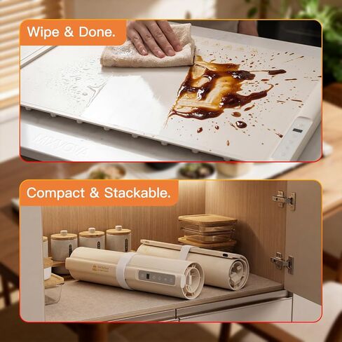 Food Warming Mat Extra Large-MIXVOVA 42"X16" Extendable Electric Food Warmer with 7 Temperature & 6 Timer Settings,Child Lock,2-Piece Silicone Warming Trays for Buffets,Parties and Home in Kuwait
