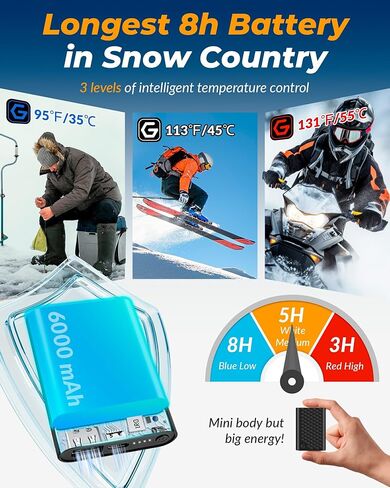 Graphene Heated Balaclava Gifts for Women 6000 mAh Battery Packs Cold Weather Gift in Saudi Arabia