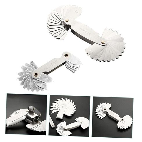 2pcs Stainless Steel Radius Gauge Convex Concave Arc Measuring Tool High Hardness Die Maker Precision for Industrial Use in Saudi Arabia