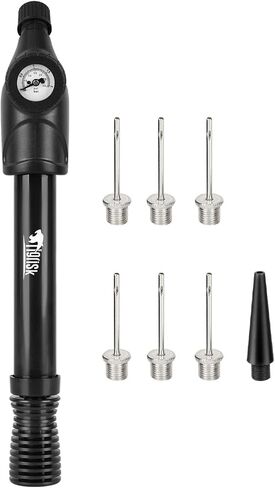 Tigrisk® Ball Pump with Pressure Gauge, Hand Air Inflation Pump with Needles and Nozzles for Basketball, Football, Soccer Ball, Volleyball and Other Inflatable Balls in Kuwait