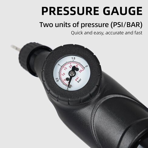 Tigrisk® Ball Pump with Pressure Gauge, Hand Air Inflation Pump with Needles and Nozzles for Basketball, Football, Soccer Ball, Volleyball and Other Inflatable Balls in Kuwait