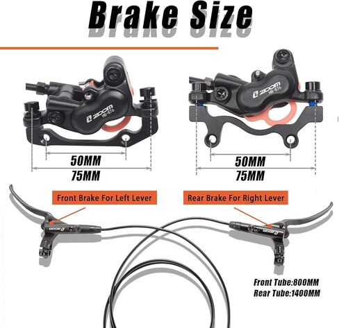 BUCKLOS Zoom MTB 4 Piston Hydraulic Disc Brakes Right Rear Bike Hydraulic Brake and 140mm Bike Disc Brake Rotor with 6 Bolts in Kuwait