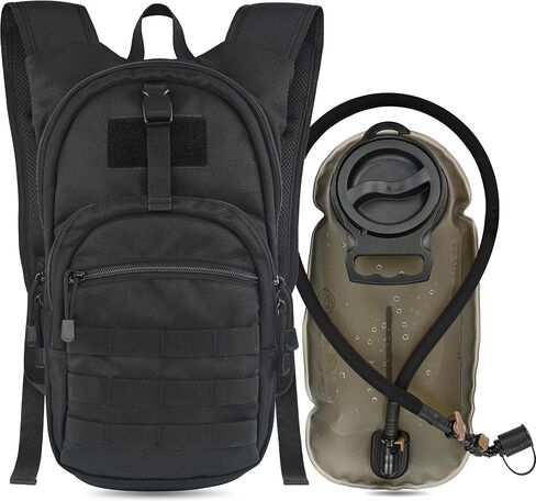 MARCHWAY Tactical Molle Hydration Pack with 2.5L TPU Water Bladder, Compact Yet Spacious Military Backpack for Hiking, Cycling, Backpacking, Hunting, Running in Kuwait
