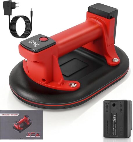 Electric Suction Cup Lifter for Glass, Tiles and Windows – Heavy Duty Vacuum Suction Cups for Ceramic, Floor, and Material Lift, 260KG Load Capacity (Electric) in Kuwait