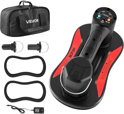 VEVOR Electric Vacuum Suction Cup, 375 lbs Max Lifting Capacity, Vacuum Glass Lifter with Digital Display, Heavy Duty Tile Suction Cup Tool for Lifting Tile, Granite, Wood, Paver, Drywall, Windows in Kuwait