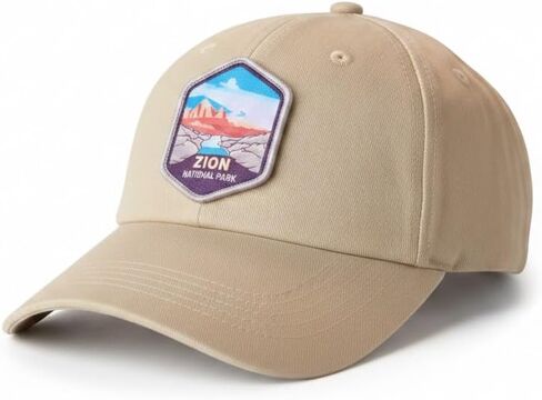 National Park Hats Baseball Cap, Khaki, Adjustable | Structured Crown, Back Strap, For Hiking and Outdoor Activities in Saudi Arabia