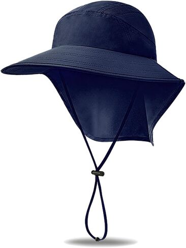 Adventure Sun Hat for Men Women, Outdoor Hat with Neck Cape, Adjustable Chin Strap, Packable Lightweight Design in Kuwait