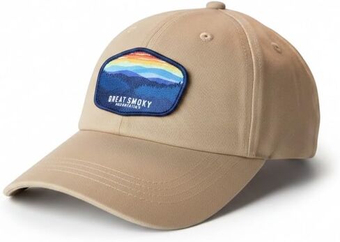 National Park Hats Baseball Cap, Khaki, Adjustable | Structured Crown, Back Strap, For Hiking and Outdoor Activities in Saudi Arabia