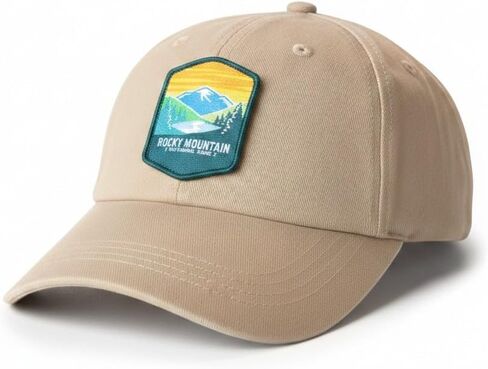 National Park Hats Baseball Cap, Khaki, Adjustable | Structured Crown, Back Strap, For Hiking and Outdoor Activities in Saudi Arabia
