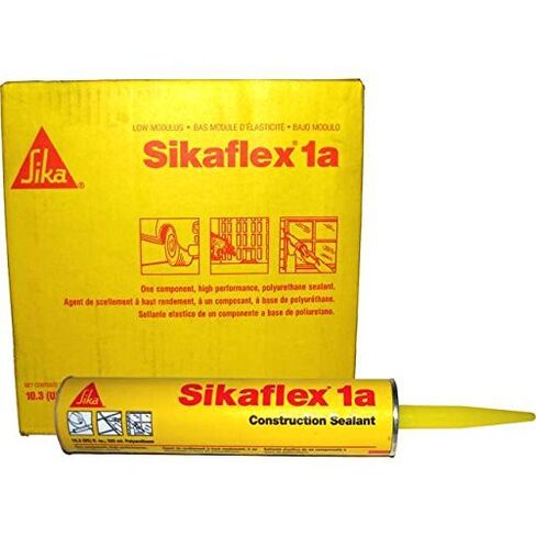 Sika, Sikaflex 1A, One Part Polyurethane Caulk, Elastomeric Construction Sealant/Adhesive, Premium Grade High Performance, Moisture-Cured, Non-Sag, Horizontal, 10.3 Fl Oz, Color: Limestone, 3 Pack in Kuwait