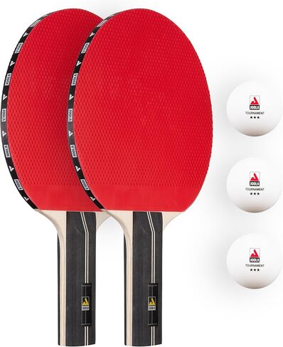 JOOLA Twilight 2-Player Table Tennis Set - 2 Premium Ping Pong Paddle Rackets, 3 High-Performance White 3-Star Table Tennis Balls, Beginner Friendly Starter Kit for Maximum Control, 5 Piece Set in Kuwait