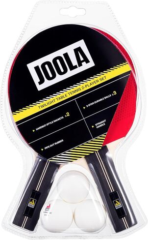 JOOLA Twilight 2-Player Table Tennis Set - 2 Premium Ping Pong Paddle Rackets, 3 High-Performance White 3-Star Table Tennis Balls, Beginner Friendly Starter Kit for Maximum Control, 5 Piece Set in Kuwait