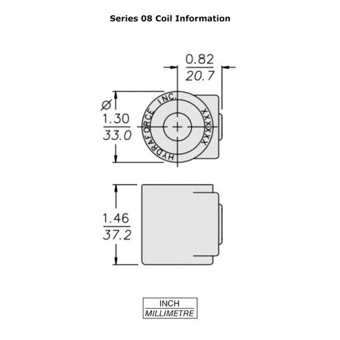 HydraForce 6303012 Solenoid Valve Coil, Stud Connector, 12v DC, 08 Series in Saudi Arabia