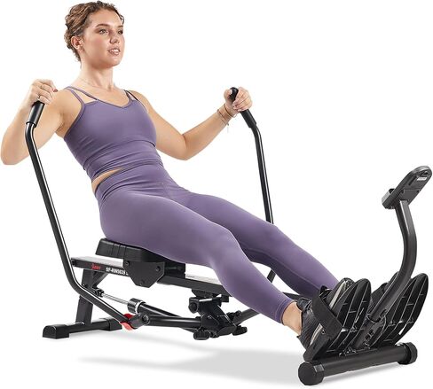 Sunny Health & Fitness Smart Compact 360° Full-Motion Rower, Low-Impact Full-Body Workout Rowing Workout Machine, Wide Motion Range & Space-Saving Design, Free SunnyFit Training App Connection in Saudi Arabia