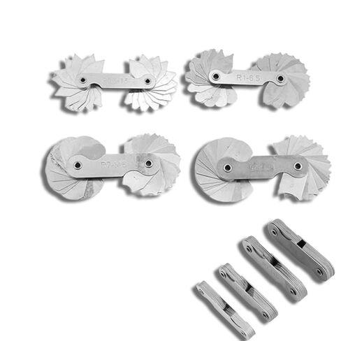 4 Pack Radius Gauges Set, Stainless Steel Radius Fillet Gauges Measuring Tool for Tool and Die Makers Check in Kuwait