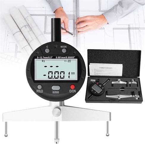 High Accuracy Multi-Function Digital Radius Gauge - Measuring Jaws (10mm, 20mm, 30mm, 60mm, 100mm) for Mechanical Parts and Wooden Molds in Kuwait