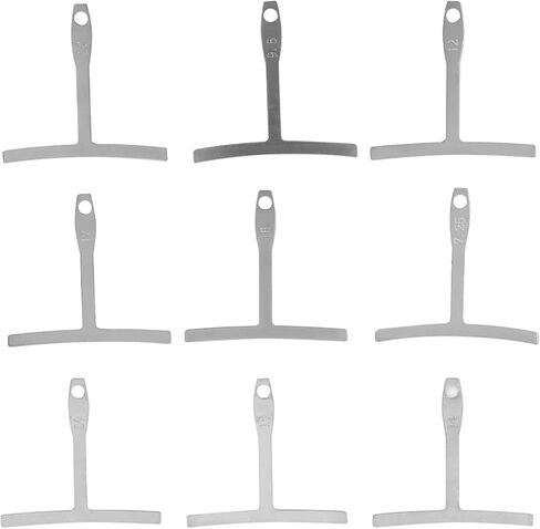 9 Pcs Guitar Understring Radius Gauge, Luthier Tools for Guitar Bass Bridge Fingerboard Saddle 7.25~20 Playing Accessories in Kuwait