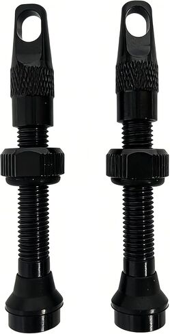 Tubeless Presta Valve Stem - 44 mm - Super Light - Alloy Presta Valve Stem Kit with Valve Core Remover Tool and Valve Stem Caps - Black(Pair) in Kuwait
