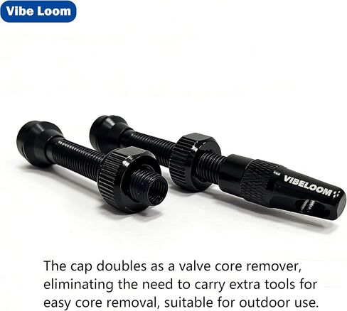 Tubeless Presta Valve Stem - 44 mm - Super Light - Alloy Presta Valve Stem Kit with Valve Core Remover Tool and Valve Stem Caps - Black(Pair) in Kuwait