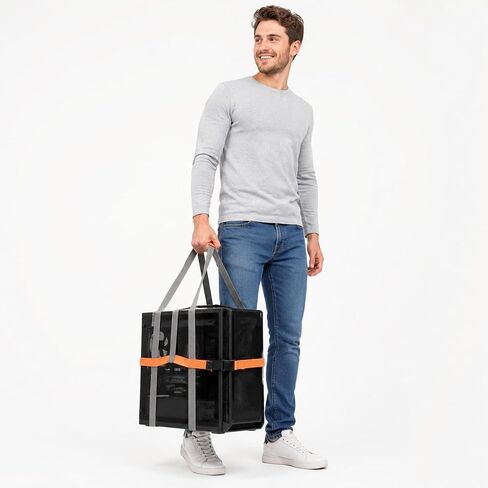 Computer Desktop Tower Easy Carrying Straps, Easily Transport System,Adjustable Strap Fit 1 to 2 PC Chassis,1 Inch Width 2mm Thickness Cotton Webbing,Gray and Orange in Saudi Arabia