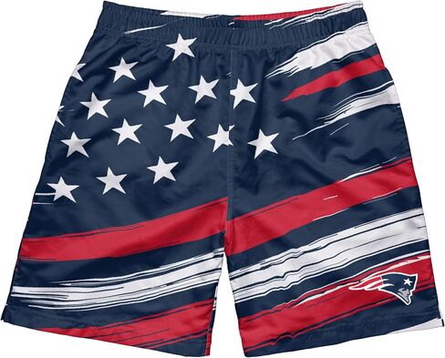 بدلة سباحة FOCO NFL New England Patriots للرجال Americana بدلة سباحة Trunksamericana، لون الفريق، كبير in Kuwait