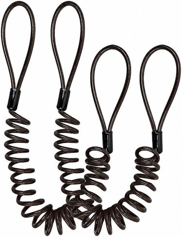 Security Cable Lock 2 Pack, 5FT Self-Coiling Stainless Steel Double Loop Cable, Flexible Anti-Theft Wire for Luggage, Bike, Helmet & Travel Gear (Red) in Kuwait