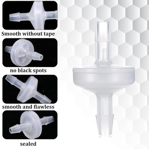 صمام فحص بلاستيكي 1/4 بوصة، 10 عبوات صمام فحص حوض السمك صمامات اتجاه واحد للوقود والزيت والماء والهواء (1/4 بوصة) in Kuwait