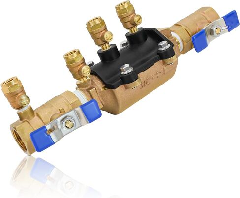 34-350 3/4" Double Check Backflow Preventer, Double Check Valve Assembly, Cast Bronze Main Body, Ideal for Multiple Applications, No Pipe Removal Serviceable Valve Body in Kuwait