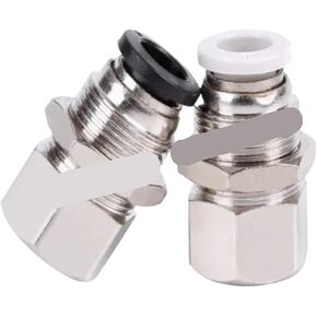 PMF4,PMF6-M5,01,02,03,04 PMF8,PMF10-01,02,03,04 Pneumatic Bulkhead Female Connector Joint 10PCS(PMF4-M5 20PCS,1) in Kuwait