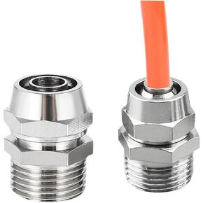 1pcs 4 6 8 10 12mm Pipe Tube to 1/8 1/4 3/8 1/2 Trachea Quick Screw Connector Copper Pneumatic(PC8-02,50 PCS) in Kuwait