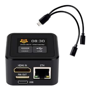 KLAYERS Luckfox PicoKVM، يدعم إدخال فيديو HDMI 1920 × 1080@60 إطارًا في الثانية ومخرج إشارة HID للتحكم في الجهاز، IP KVM خفيف الوزن لإدارة الأجهزة عن بعد مع حافظة معدنية، شاشة تعمل باللمس مقاس 1.54 بوصة in Saudi Arabia