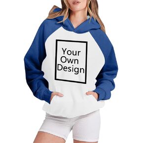 Custom Hoodies for Women Personalized Hooded Sweatshirts with Photo Text Round Neck Tops Customized Long Sleeve Pullover in Kuwait