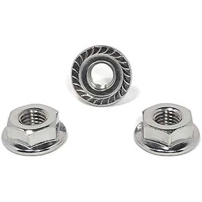 1/4-28 Stainless Steel Serrated Flange Lock Nuts 1/4-28 (25 Pcs) 304 Stainless in Kuwait