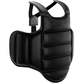 Karate Chest Protector, Reversible Boxing Body Protector, Taekwondo Chest Guard for Adults and Children, Black and White, XL in Kuwait