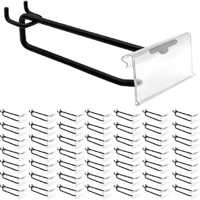 50 Pcs 6 Inch Pegboard Hooks with Price Tag, Heavy Duty Metal Hangers for 1/4" Peg Board, Garage Tool Organization, Retail Store Display Accessories in Saudi Arabia