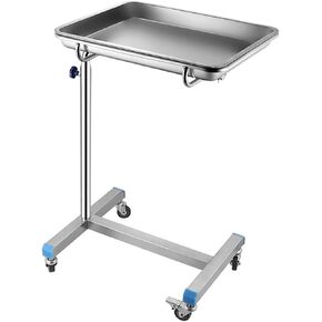 Stainless Steel Lab Cart with 360° Silent Wheels Height Adjustable with 2 Brakes Ideal for BeautySalons Aesthetics and Laboratories (45 X 35 Cm) in Kuwait